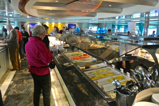 The Trollfjord lunch buffet.
