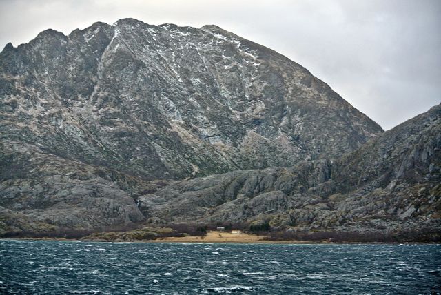 This is a typical isolated fisherman's cabin along the coast